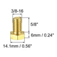 thumbnail image 2 of Unique Bargains Brass Hex Bolts, 3/8-16x5/8' 1 Pack Fully Thread Grade 4.8 Machine Screws, 2 of 4