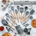 thumbnail image 7 of Country Kitchen 38-Pc Cooking Utensils Set Silicone Spatula & Kitchen Gadgets, Gray, 7 of 7