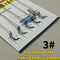 thumbnail image 4 of 50pcs Pre-tied Fishing Hooks with Leader Rigging, High Carbon Steel Hooks with PE Line, Universal Size for Freshwater Fishing, 4 of 10