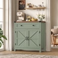thumbnail image 4 of Homfa Farmhouse Buffet Sideboard with Drawer, Coffee Bar with Adjustable Shelf for Kitchen Dining Room Entryway, Green, 4 of 7