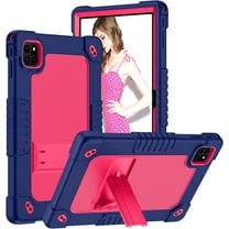 Hoibon Compatible with Callsky-Tab Cpad 10 / Callsky-Tab Ctab 10 10.1 inch Tablet Case Kids Shockproof Cover with Kickstand Shoulder Strap for Callsky-Tab Model Cpad 10 Ctab 10 - NavyPink