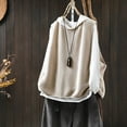 thumbnail image 3 of RXMEKW White Coat Women, Solid-Color Knitted Loose Versatile Coat, 3 of 5