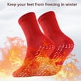 thumbnail image 4 of 1 Pair Winter Heated Socks Particle Sole Massage Promote Circulation Self-heating Socks Mid-tube High Elasticity Warm Slipper Socks, 4 of 8
