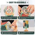 thumbnail image 4 of Pineapple Abstract Bedside Table Lamp LED Warm Lights with USB Charging Port Retro Cylinder Desk Lamps, 4 of 7