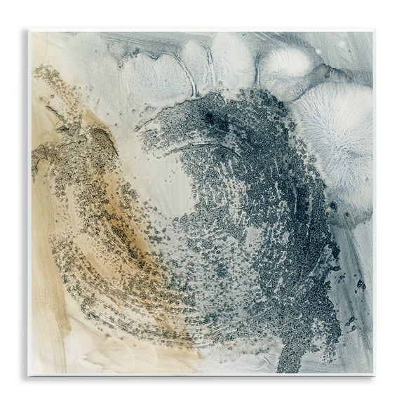 Stupell Industries Grey & Beige Paint Stroke Abstract Painting Unframed Art Print Wall Art, 12 x 12