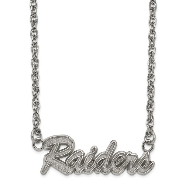 Las Vegas Raiders Women's Stainless Steel Script Necklace - Walmart.com - Walmart.com