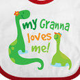 thumbnail image 4 of Inktastic My Granna Loves Me Grandson Boys Baby Bib, 4 of 4