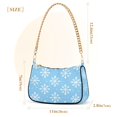 thumbnail image 3 of FORMRS Womens Shoulder Bag with Chain Strap Clutch Purse Cute Tote Handbag, Snowflake Pattern, 3 of 7