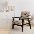 thumbnail image 2 of Designart "Abstract Expressions In Midcentury Modern I" Teal Midcentury Upholstered Accent Chair - Mid-Century Modern Arm Chair For Living Room, 2 of 7