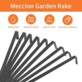 thumbnail image 2 of CHAO Mini rastrillo de jardín de acero de 15,7 y 9 raíces con mango ergonómico, cómodo y resistente al óxido, herramienta de jardinería profesional, 2 of 5