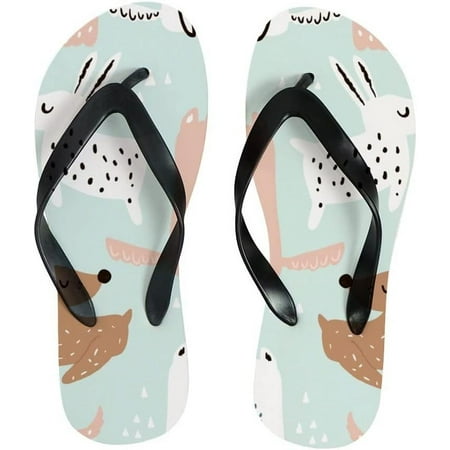 

Hyjoy Flip Flops Cute Dog Animal Puppy Cartoon Thong Slip On Slippers Beach Summer Sandals for Women Men Boy Girl Kid