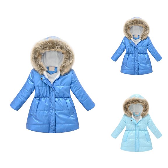 Girls Clothes Girls Coat Toddler Baby Kids Girls Winter Thick Warm Parkas Hooded Windproof Coat Outwear Jacket