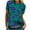 #2-Blue, variant on Patlollav Womens Crewneck Short Sleeve Tie-Dye Print Pattern Casual Tops Blouse Print Shirt