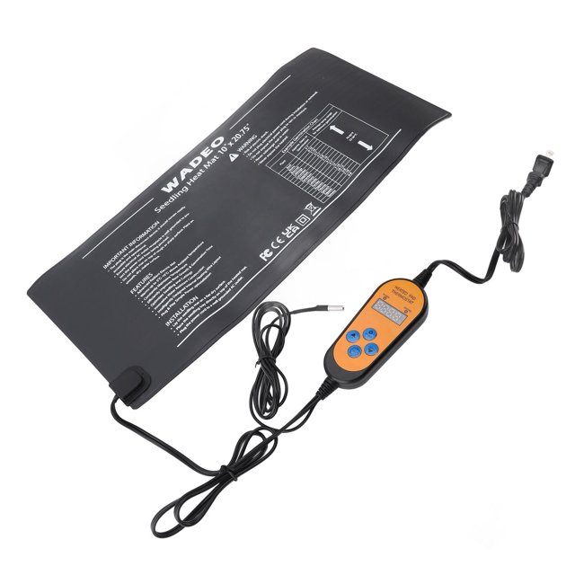 Estera Calefactora Para Plántulas IP67, Impermeable, 25x53 Cm, Controlador De Estera Térmica De Calentamiento Rápido Para Jardinería Interior,