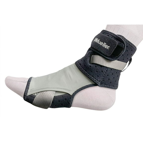 Mueller Adjust-to-Fit Plantar Fasciitis Nighttime Foot Support, Gray, Small/Medium