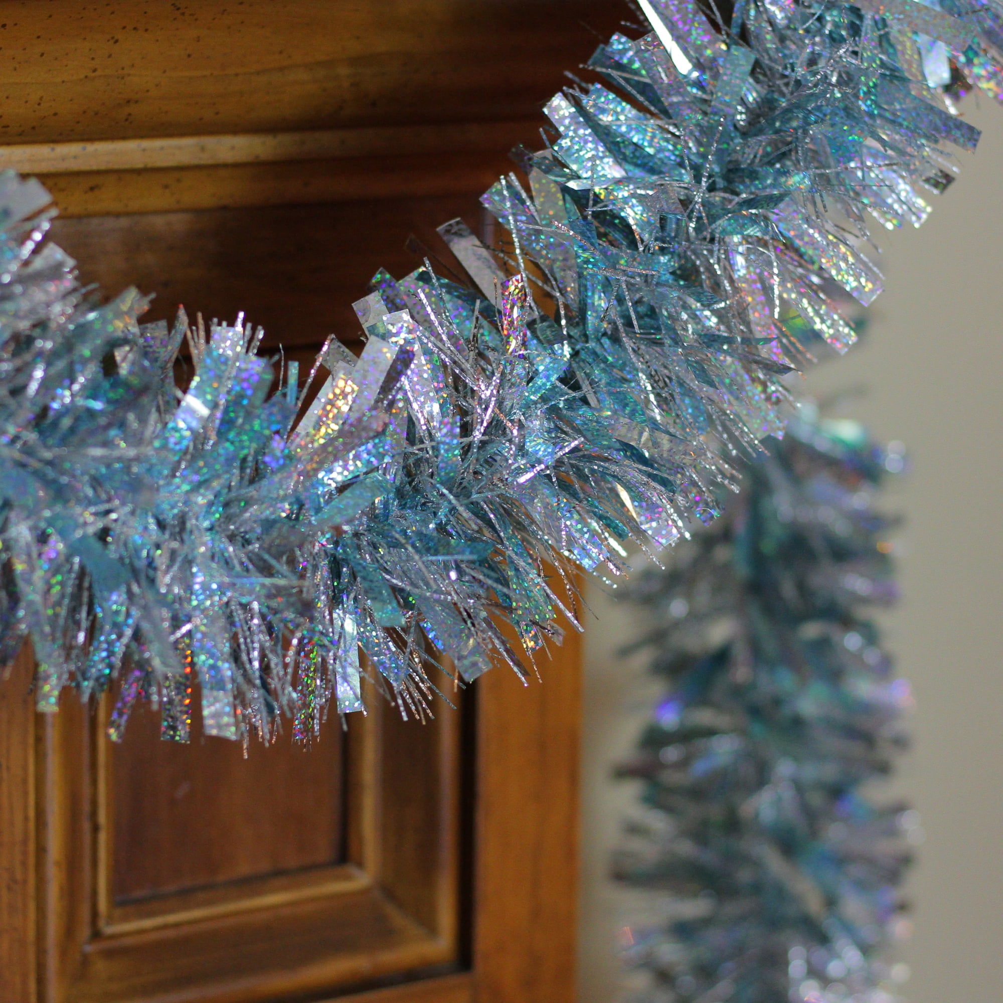Christmas Tinsel Garland Multicolored - One Garland 116.0 Inches