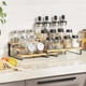 thumbnail image 2 of Bamboo Spice Racks, Set of 2 Expandable 3 Tier Spice Rack, Storage Rack for Closet, Countertop, Kitchen, Bathroom and Black, 2 of 4