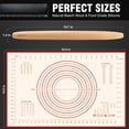thumbnail image 4 of Mini Rolling Pin Set - Small Natural Wooden Rolling Pins (8inch) With Non-stick Silicone Fiber Baking Mat, Baking Dough Roller for Pizza, Pie, Pasta, Bread, Pastry, 4 of 6