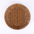 thumbnail image 7 of Cinvoph Round Serving Tray, Decorative Coffee Table Tray, Plastic Imitation Rattan Snack And Candy Tray Bread Basket with Handles 8.5", 7 of 7