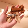 thumbnail image 3 of 4 Pcs/Set Barrette en Polyester Couleur Bonbon Solide pour Enfants Accessoires Cheveux tzw, 3 of 7