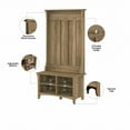 thumbnail image 6 of Bowery Hill Engineered Wood Hall Tree with Shoe Bench & Cabinet - Reclaimed Pine, 6 of 9