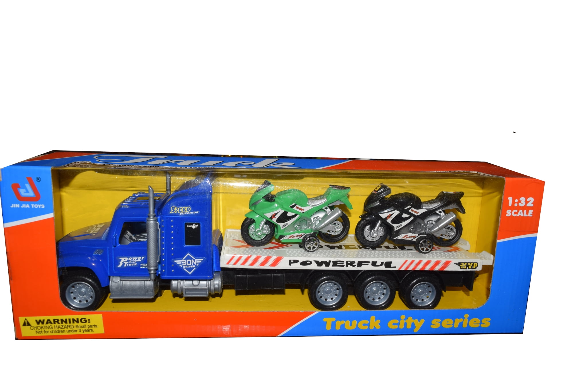Big Semi Fusion Powered SemiTruck With Motorcycles Set Boys ToyOF4