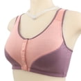 thumbnail image 4 of Alitao Bras for Women Wireless Bras Bra For Senior Front Closure Breathable Bra For Seniors Wirefree Bras For Older Women Seamless Bras Plus Size Bra Z1 Purple 50, 4 of 4