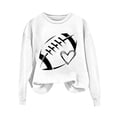 thumbnail image 2 of Frostluinai Football Sweatshirts for Women Game Day Long Sleeve Shirts Round Neck Casual T Shirts Fashion Rugby Print Pullover Tops, 2 of 4