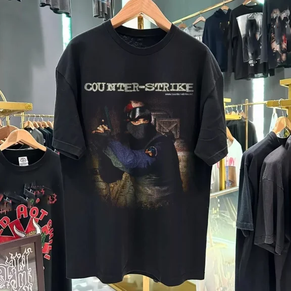 COUNTERSTRIKE 1.6 1999 PROMO VINTAGE BLACK T-SHIRT For Men Women S-5XL