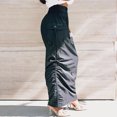thumbnail image 6 of Fesfesfes Summer Skirts for Women Work Clothes Tight Waist Tie Pleating Skirt with Pocket, 6 of 7