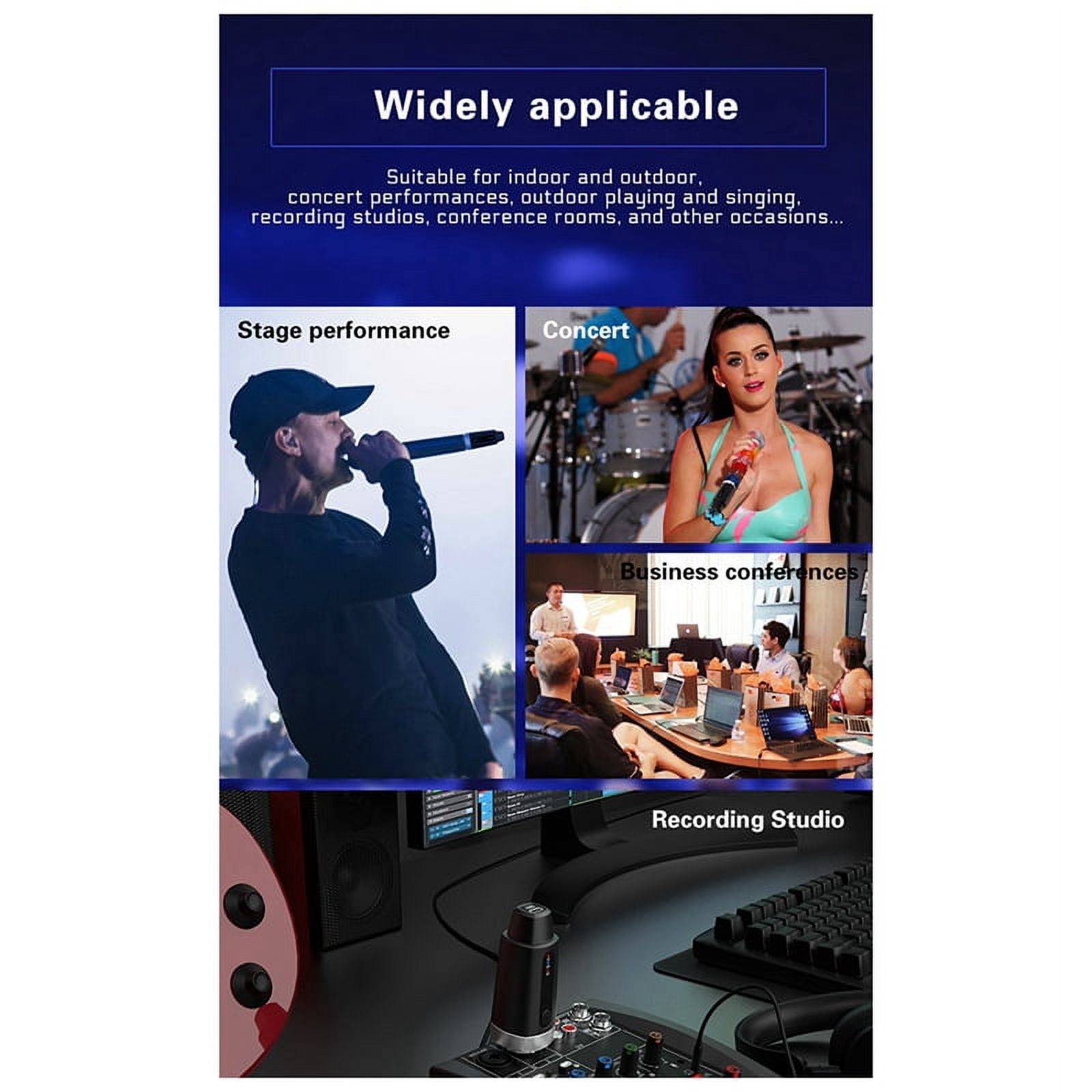 New XLR Adapter System Wireless Microphone Transmitter Receiver for Dynamic Microphone Guitar Audio Mixer PA System