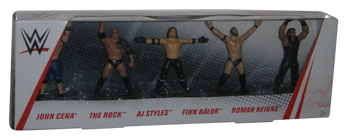 John Cena The Rock AJ Styles Finn Balor Roman Reigns WWE Wrestling 2.5" Figures 