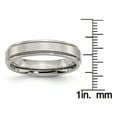 thumbnail image 2 of Titanium Ridged Edge 5mm Polished Band, 2 of 7
