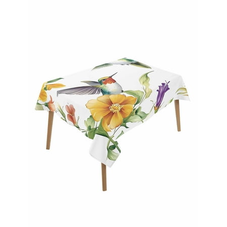 Spring Floral Table Cloth Summer Botanical Birds Vintage Waterproof Tablecloth for Rectangle Tables Reusable Washable Fabric Table Cover for Restaurant Kitchen Dining Tables 52 x70 Spring Floral Table Cloth Summer Botanical Birds Vintage Waterproof Tablecloth for Rectangle Tables Reusable Washable Fabric Table Cover for Restaurant Kitchen Dining Tables 52 x70