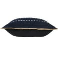thumbnail image 2 of Ox Bay Ringo 20" x 20" Navy Blue/White Jute Bordered Striped Cotton Adult Decorative Throw Pillow, 2 of 11