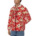 thumbnail image 3 of Honeii Lilies Flowers Print Hoodies for Men, Pullover & Full Zip, Breathable Zip up Hoodie, Sweatshirt-XX-Large, 3 of 5