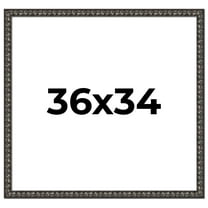 36x34 Frame Black-Brown Medieval Solid Wood Picture Frame | 1.5 Inch Moulding Width | Gotham