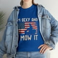 thumbnail image 2 of Lawn Mowing Shirt - Landscaping I'm Sexy And I Mow It Flag Tshirt, 2 of 2