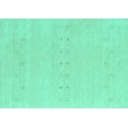 thumbnail image 1 of Ahgly Company Machine Washable Indoor Rectangle Solid Turquoise Blue Modern Area Rugs, 8' x 10', 1 of 4