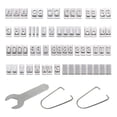 thumbnail image 1 of BBQ Barbecue Branding Iron Tool for Meat Steak Burger with 55 Letters (Silver), 1 of 7