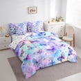 thumbnail image 3 of Homewish Colorful Graffiti Butterfly 7-Piece Twin Bedding Sets,Multicolor Gradient Butterflies Bedding Comforter Set,Pink Blue Purple Sheet Sets For Girls,Ultra Soft Home Decor Reversible, 3 of 8