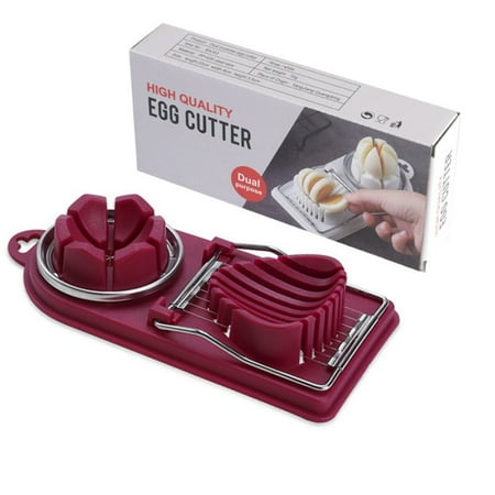 

2 In 1 Durable Manual Egg Slicer Dishwasher Safe Dimensionally Stable Hygienic For Use At Home Kitchen Or Catering Industry Red Graphic Carton