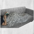 thumbnail image 6 of Dogs Soft Flannel Fleece Blanket, Monochrome Doodle Art Composition with Cheerful Animals Smiling Pet Faces, Cozy Plush for Indoor and Outdoor Use, 50" x 60", Charcoal Grey and White, by Ambesonne, 6 of 6