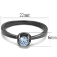 thumbnail image 2 of Luxe Jewelry Designs Women's Stainless Steel Engagement Ring with Light Amethyst CZ - Size 7 (Pack, 2 of 4