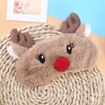 thumbnail image 6 of Cute Sleeping Masks, Soft Fluffy Plush Blindfold Funny Novelty Christmas Rudolph Sleep Masks Eye Cover Eyeshade for Kids Girls Boys Women Men Night Nap Travel Meditation, 6 of 7