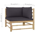 thumbnail image 2 of vidaXL Outdoor Lounge Set Dark Grey Bamboo, 100% Polyester Medium, 2 of 2