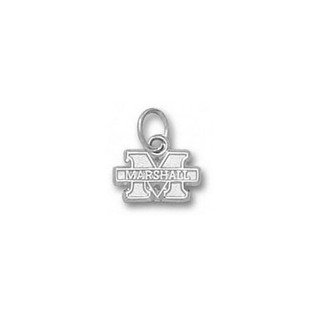 NCAA - Marshall Thundering Herd Sterling Silver ''M MARSHALL'' 1/4'' Pendant