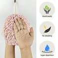 thumbnail image 6 of MEETSWEET Chenille Quick-Drying Towels & Hand Towels, 2-Piece Set, Pink, 6 of 8