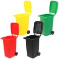 thumbnail image 6 of HOMEMAXS 4pcs Cute Mini Trash Can Pen Holders With Lid For Desk Plastic Pencil Container Office Supplies Small Countertop Trash Can Pencil Holders For Stationery, 6 of 8