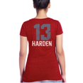 thumbnail image 3 of Women's Majestic Threads James Harden Red Houston Rockets Name & Number Tri-Blend T-Shirt, 3 of 3